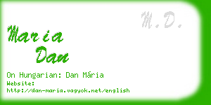 maria dan business card